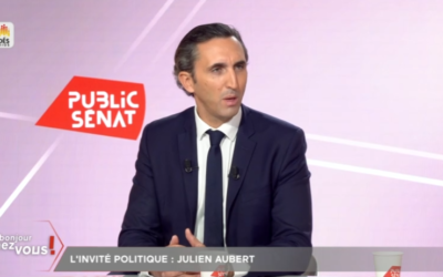 Julien Aubert était l’invité politique de la matinale de Public Sénat / Bonjour Chez Vous !